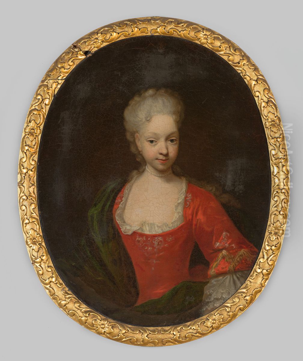 Portret van Coenradine Wilhelmina van Dedem Oil Painting by Geldersch Landschap en Kasteelen