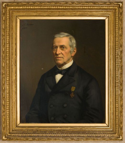 Portret van Edward baron van Lijnden Oil Painting by Johan Heinrich Neuman