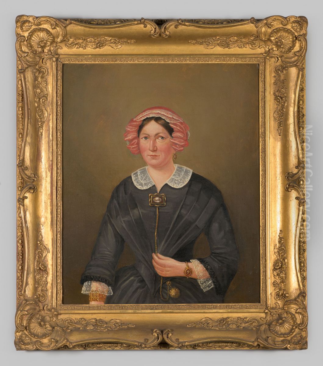 Portrait of Elisabeth Louise Juliana Cuncell (1824-1847) Oil Painting by Geldersch Landschap en Kasteelen