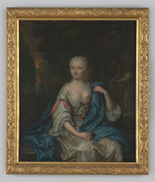 Portrait of Jacoba Maria van Wassenaer van Duvenvoorde (1709-1771) Oil Painting by Mattheus Verheyden
