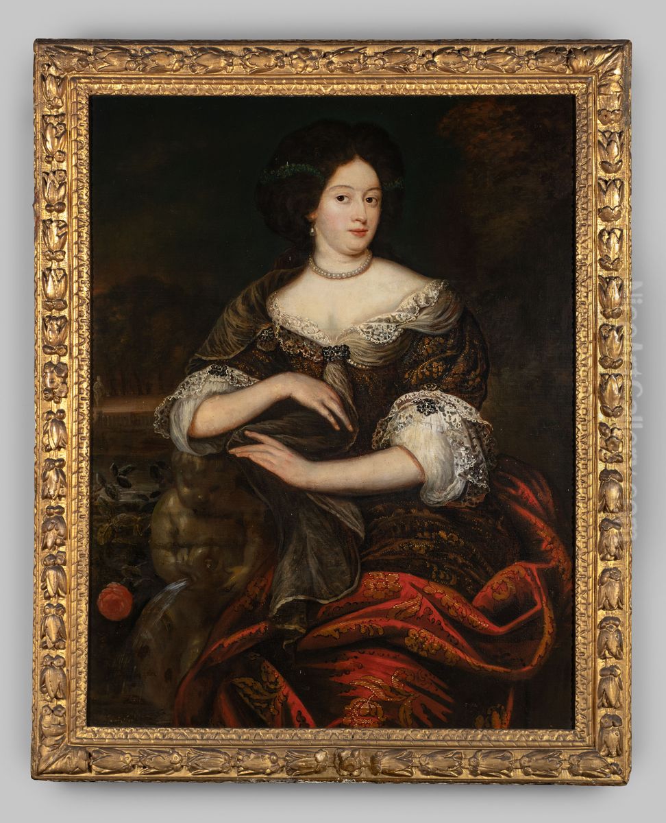 Portret van een vrouw Oil Painting by Geldersch Landschap en Kasteelen