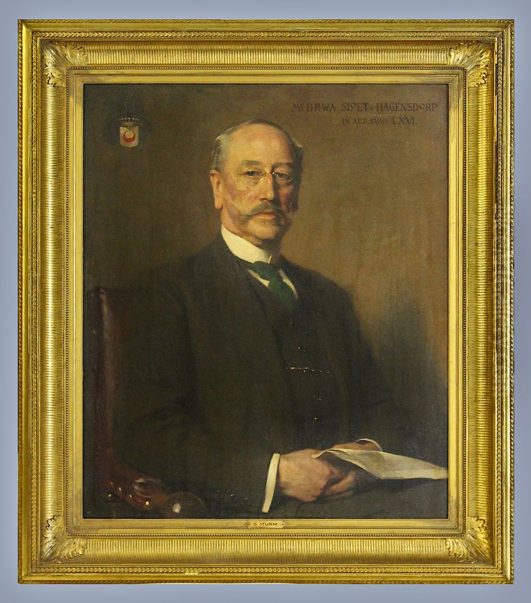 Portret van Boudewijn Reint Wolter Arend baron Sloet tot Hagendorp Oil Painting by George Sturm