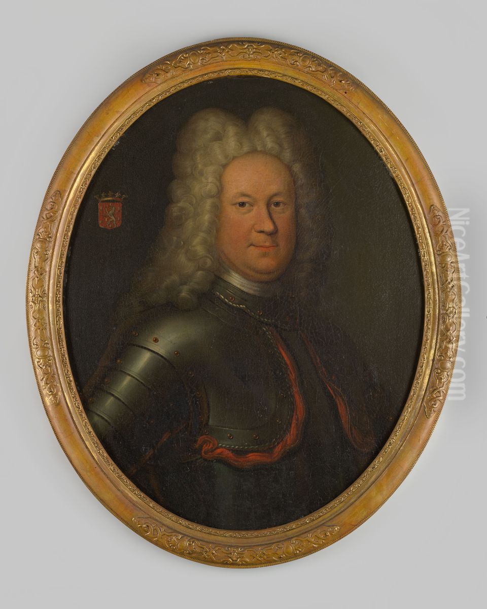 Portrait of Dirk Johan van Stepraedt (1680-1743) Oil Painting by Gerhard Jan Palthe