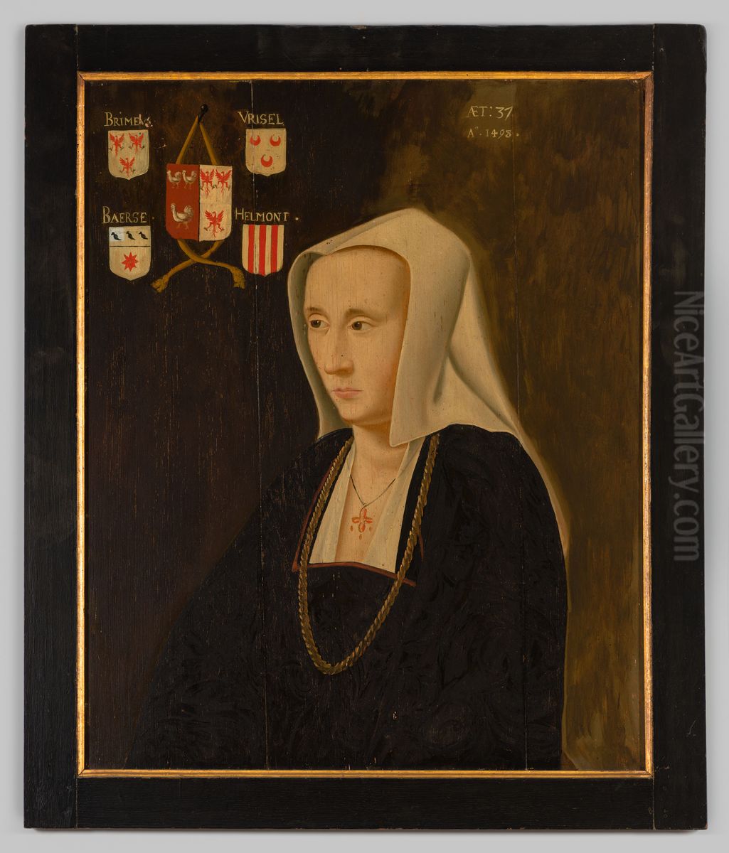 Portret van Catharina de Brimeu Oil Painting by Geldersch Landschap en Kasteelen