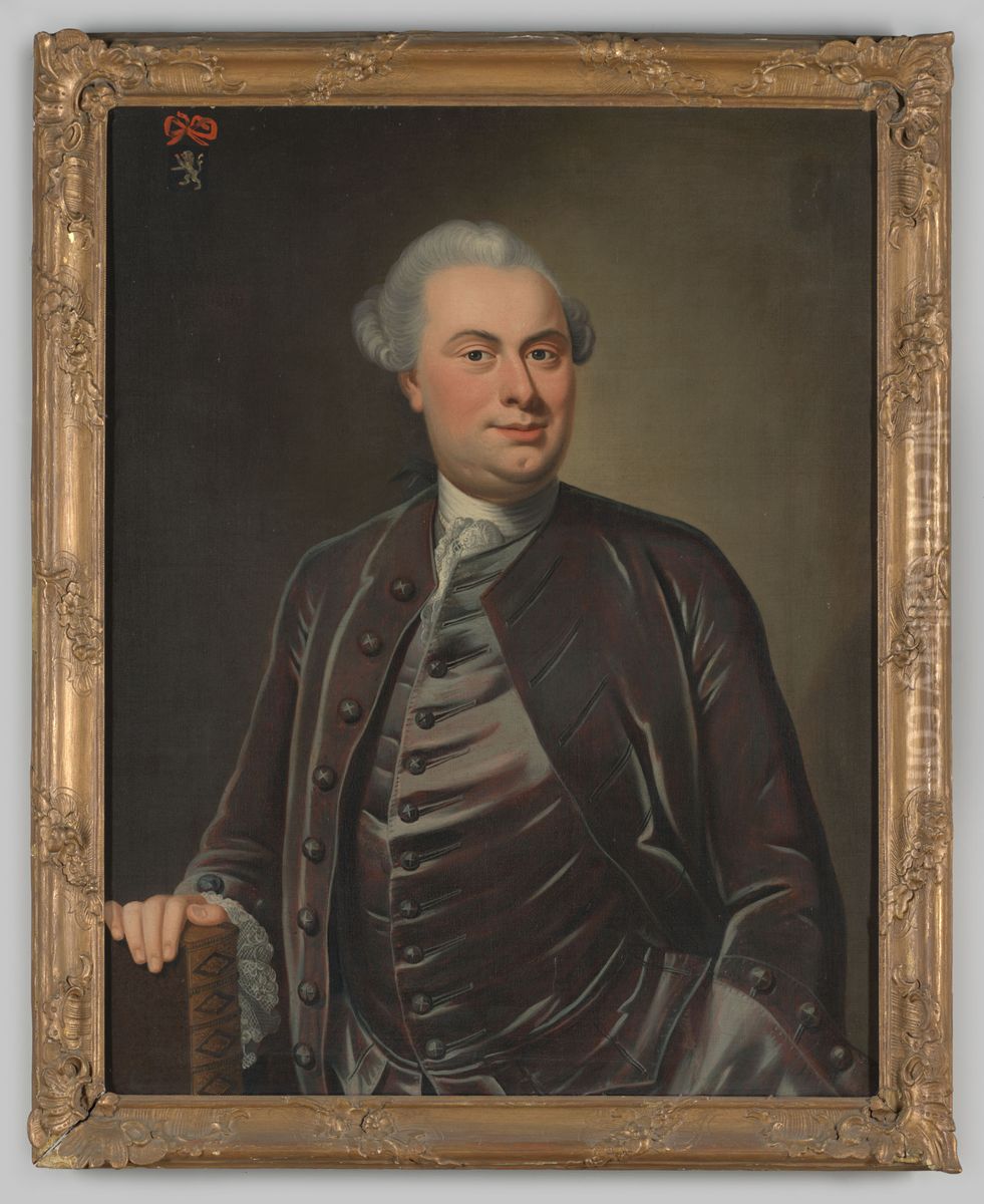 Portret van Jan Bouwens Oil Painting by Pierre Frederic de la Croix