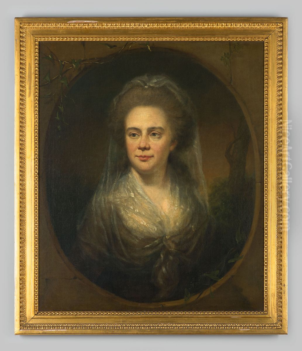 Portret van Hermina Jacoba Thoms Oil Painting by Geldersch Landschap en Kasteelen