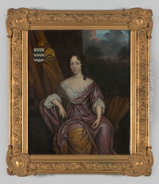Portrait of a woman, possibly Josina Sara van Brederode ( -1710) Oil Painting by Cornelius Janson van Ceulen the Younger