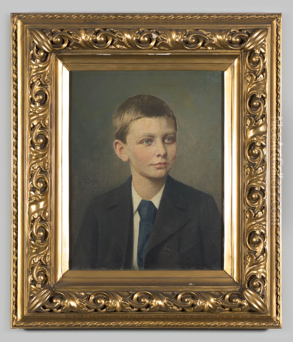 Portrait of Johann Heinrich Wilhelm ('Heinz') Lups (1885-1899) Oil Painting by Carl Rudolph Sohn