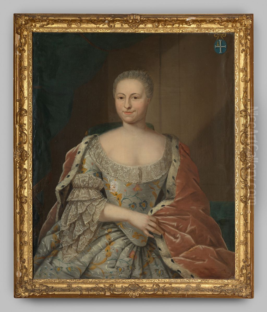 Portret van Luthera Anna Agatha van der Capellen Oil Painting by Arnold Kaldenbach