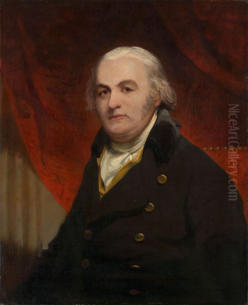 Portret van een heer Oil Painting by Geldersch Landschap en Kasteelen