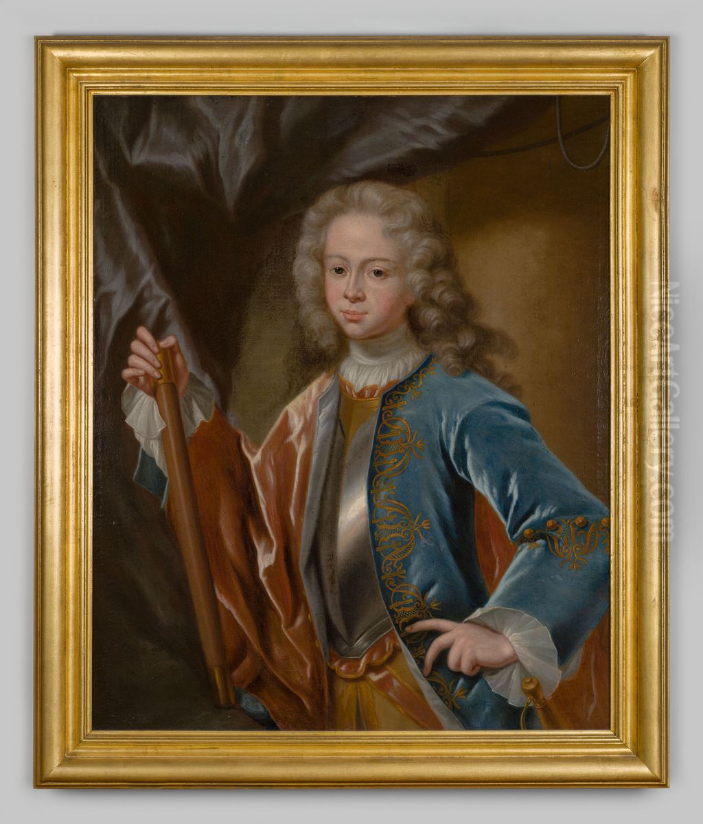 Portret van prins Willem IV van Oranje-Nassau Oil Painting by Philip van Dijk