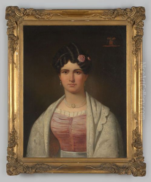 Portret van Maria Josephina Claus Oil Painting by Geldersch Landschap en Kasteelen