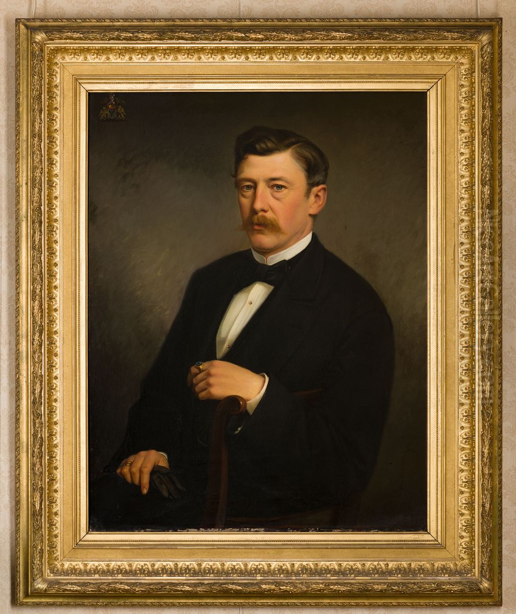 Portrait of Willem Jozef Ghislain van Oldeneel tot Oldenzeel (1839-1901) Oil Painting by Heinrich Windhausen