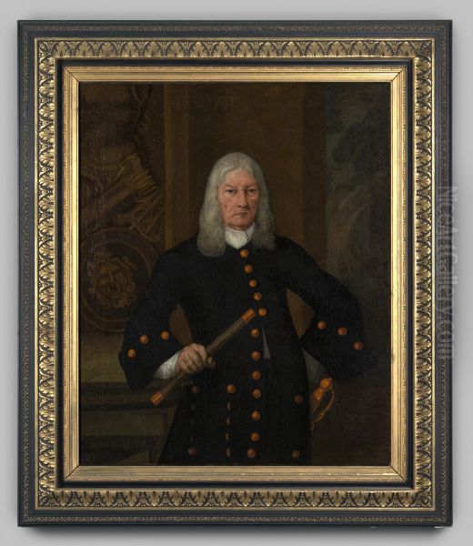 Portrait of Willem van Outhoorn (1635-1720) Oil Painting by Geldersch Landschap en Kasteelen