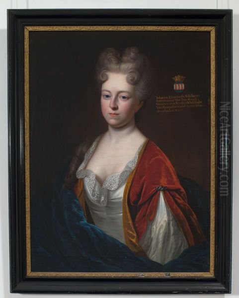 Portrait of Johanna Elisabeth Adelheid Freiin von der Reck zu Horst (1675-1711) Oil Painting by Gerrit Alberts