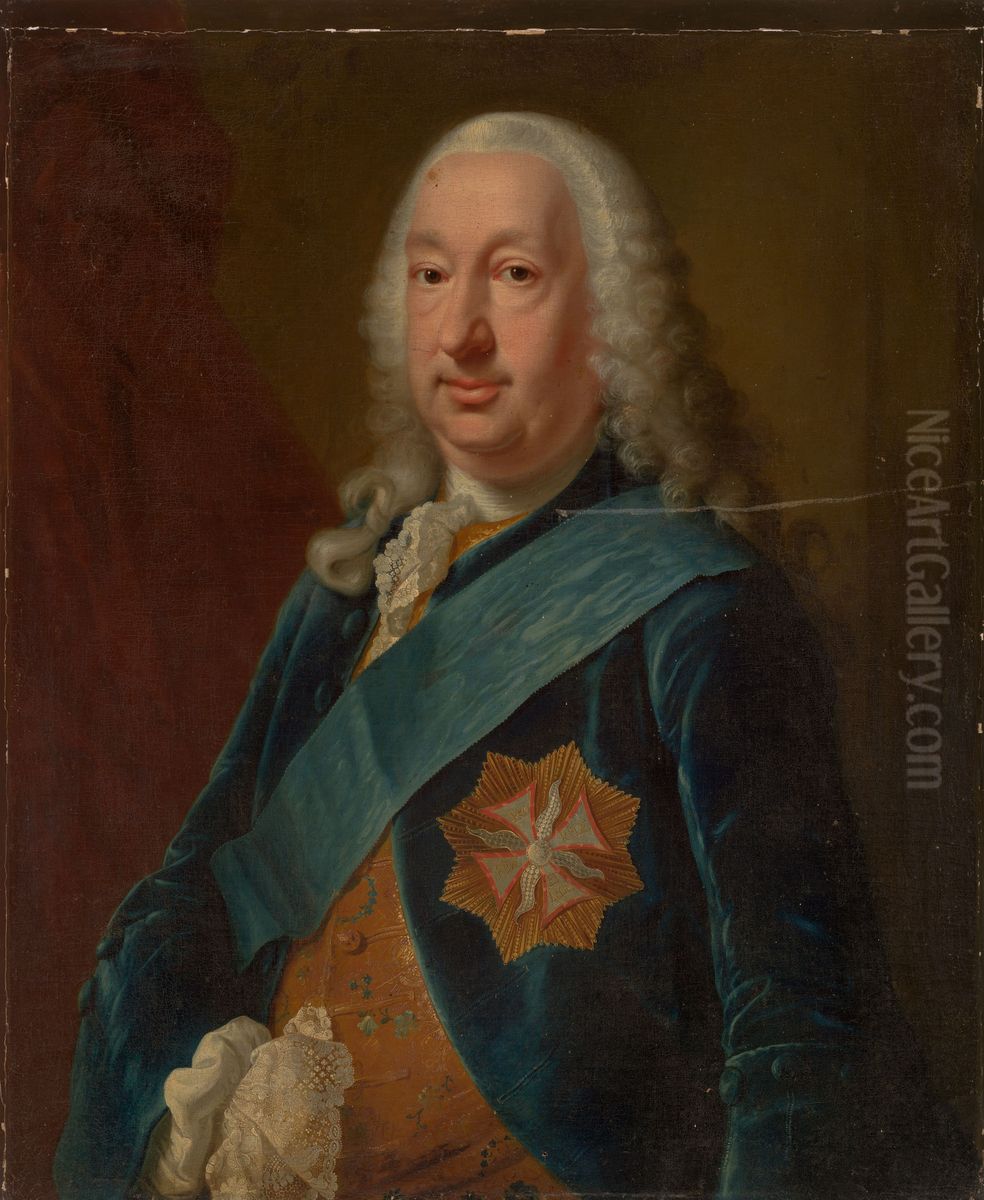 Portret van Steven des H.R. Rijksgraaf van Randwijck Oil Painting by Johann Valentin Tischbein