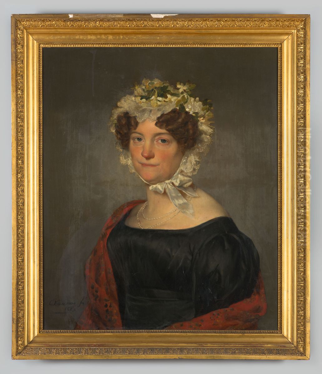 Portrait of Sophia Dina des H.R. rijksgravin van Leyden (1778-1835) Oil Painting by Cornelis Kruseman