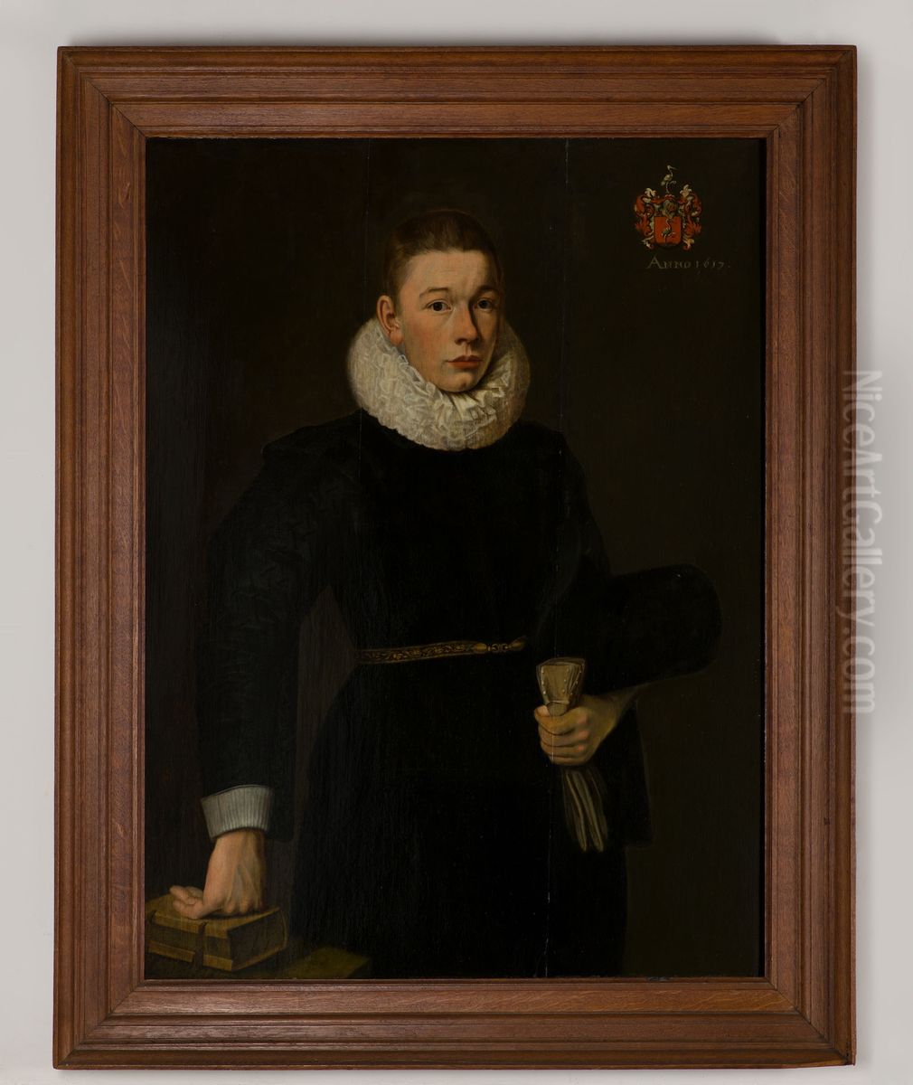 Portrait of Everhard Everwijn (1598-1653) Oil Painting by Geldersch Landschap en Kasteelen
