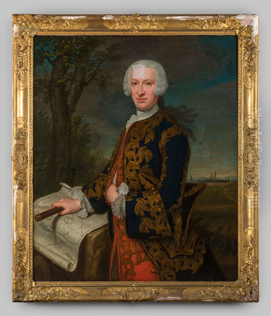 Portrait of Hobbe Esaias van Aylva (1696-1772) Oil Painting by Jean Fournier