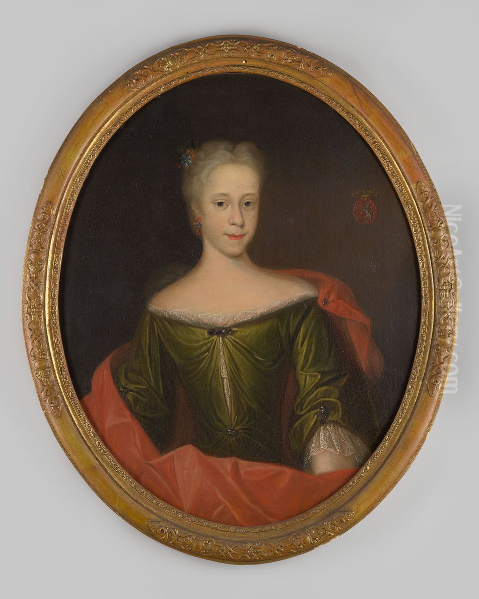 Portret van Maria Agnes van Stepraedt Oil Painting by Gerhard Jan Palthe
