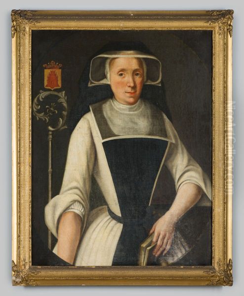 Portret van Rudolphina Johanna Gerlina van Grotenhuis Oil Painting by Geldersch Landschap en Kasteelen
