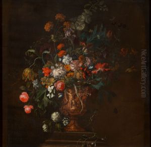 Schoorsteenstuk met een bloemstilleven Schoorsteenstuk met een bloemstilleven