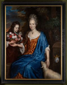 Family portrait of Joanna Anna van Zwethen (?-1697) and Gerardus Wilhelmus Josephus van der Heyden (1688-1732)
