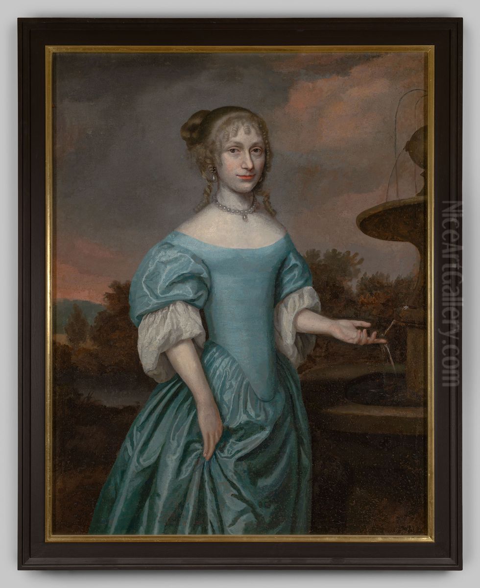 Portret van een onbekende jonge vrouw Oil Painting by Pieter Nason