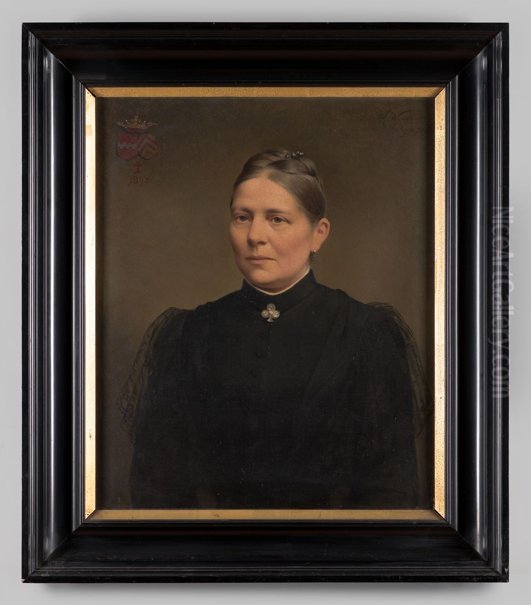Portret van Maria Elisabeth Oliviera Wilhelmina barones van Dorth tot Medler Oil Painting by Heinrich Windhausen
