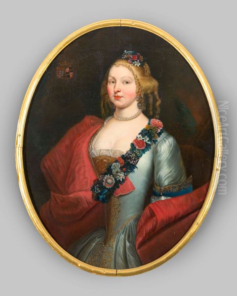 Portret van Odilia Catharina van Wassenaer Oil Painting by Geldersch Landschap en Kasteelen