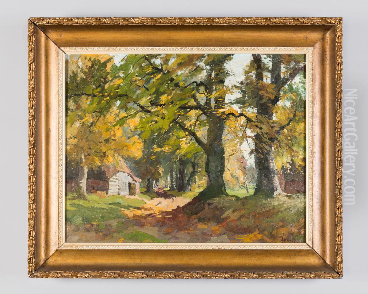Schuur aan de Chevalierlaan in Tongeren Oil Painting by Jan van Vuuren
