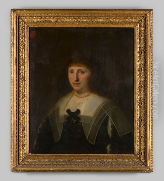 Portret van een onbekende vrouw Oil Painting by Geldersch Landschap en Kasteelen