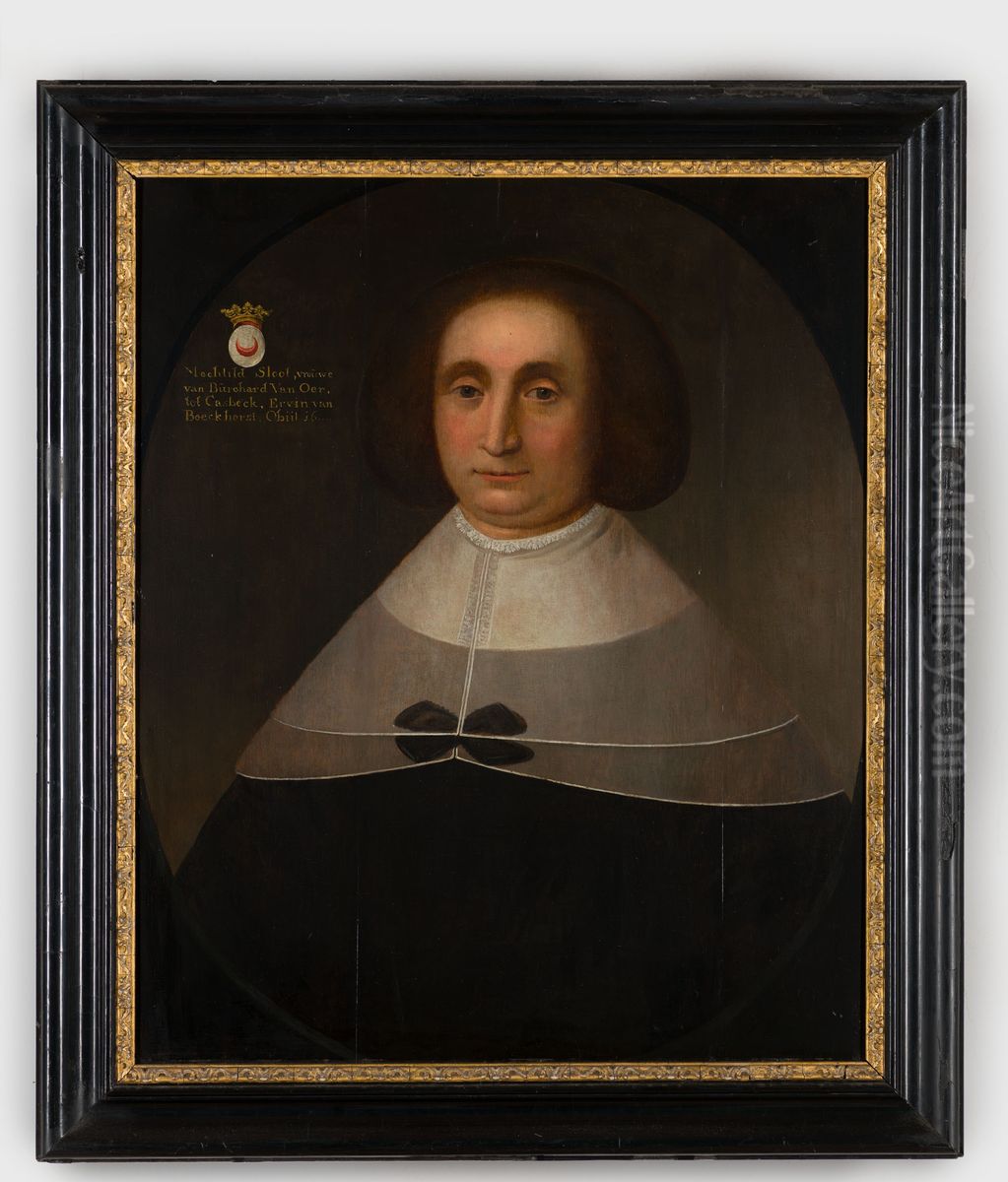 Portrait of a woman, probably Mechteld Anna von Ledebur (?-?) Oil Painting by Geldersch Landschap en Kasteelen