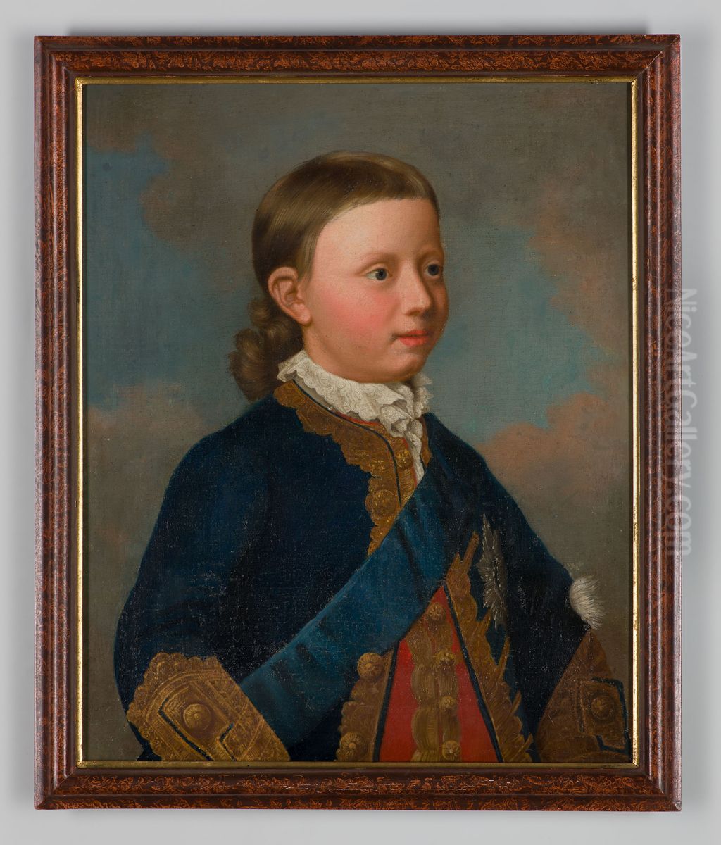 Portret van Prins Willem V Oil Painting by Tethart Philipp Christian Haag