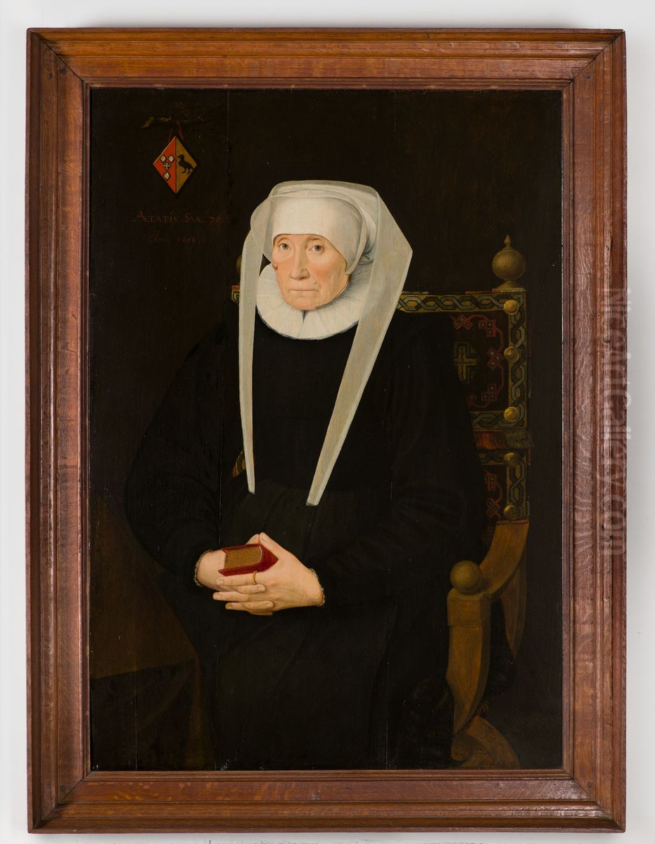 Portrait of Catharina Engelen (?-?) Oil Painting by Geldersch Landschap en Kasteelen