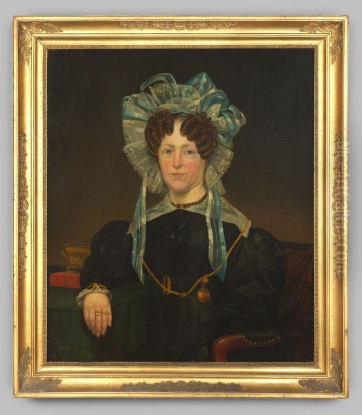 Portret van Elisabeth de Groot Schimmel-Wuijster Oil Painting by Petrus van Schendel
