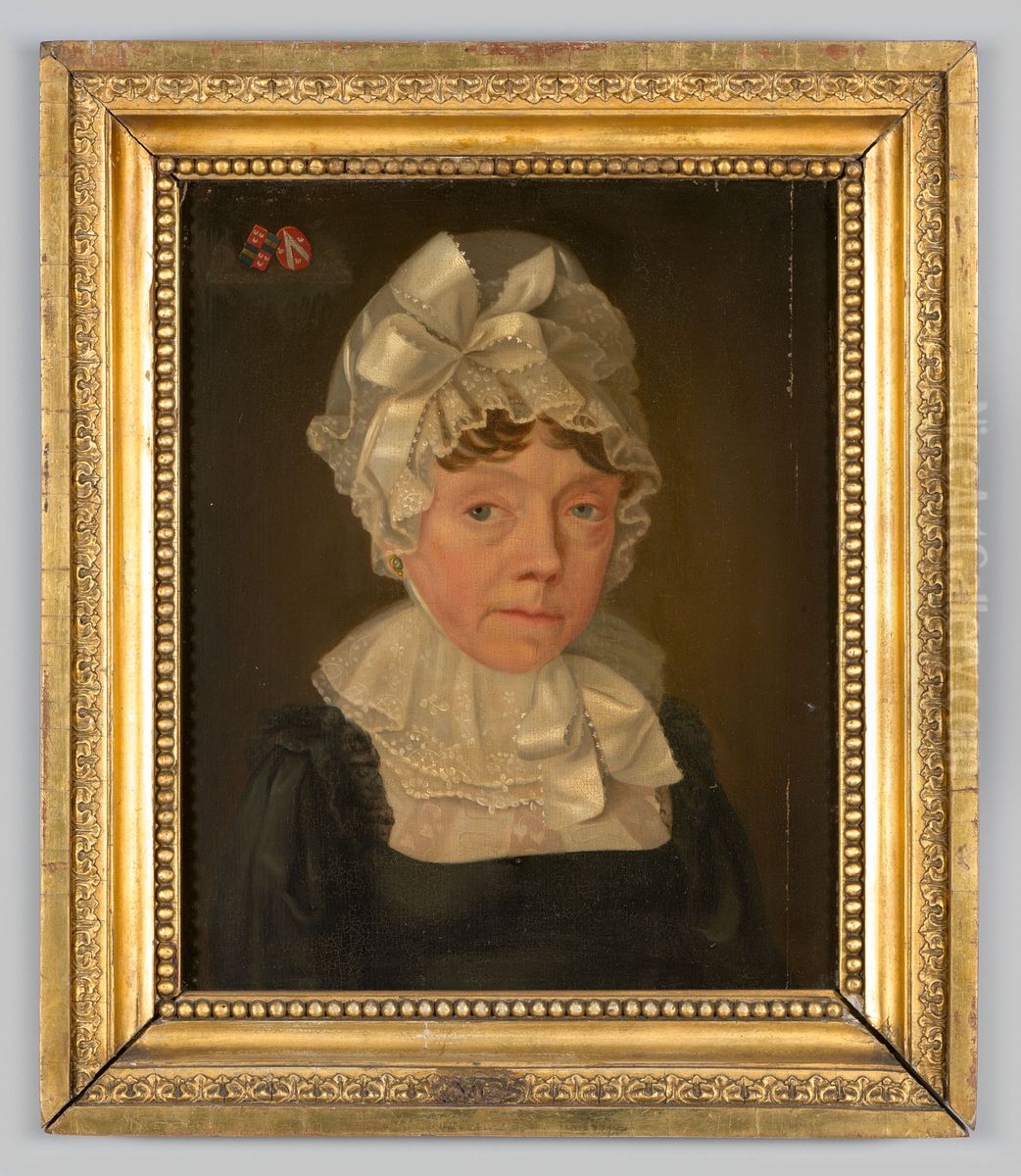 Portrait of Johanna Judith van Isselmuden (1758-1824) Oil Painting by Ezechiel Davidson