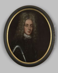 Portret van een heer in harnas