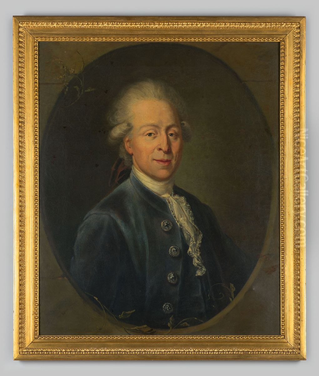 Portret van Cornelis Pieter van Leyden Oil Painting by Geldersch Landschap en Kasteelen