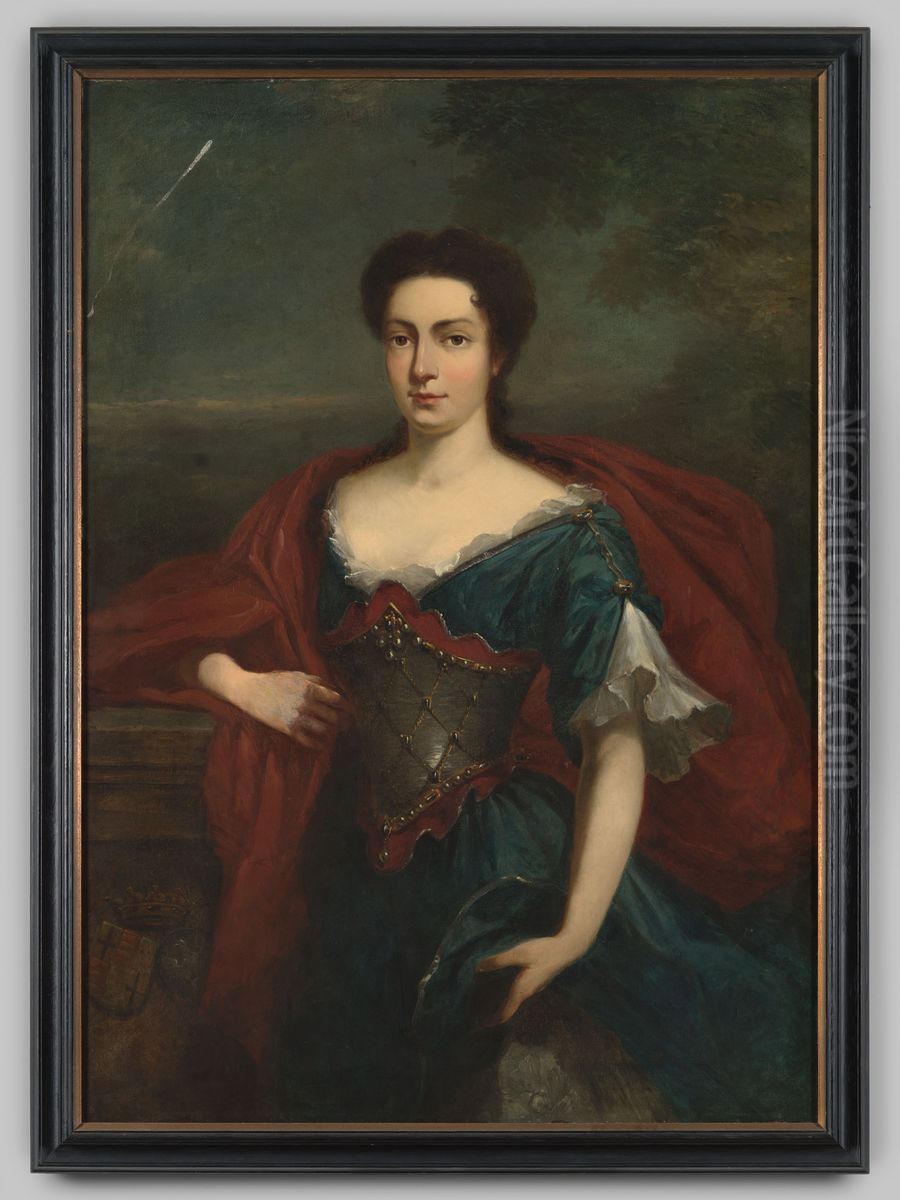 Portret van Anna constantia van Sevenaer Oil Painting by Geldersch Landschap en Kasteelen