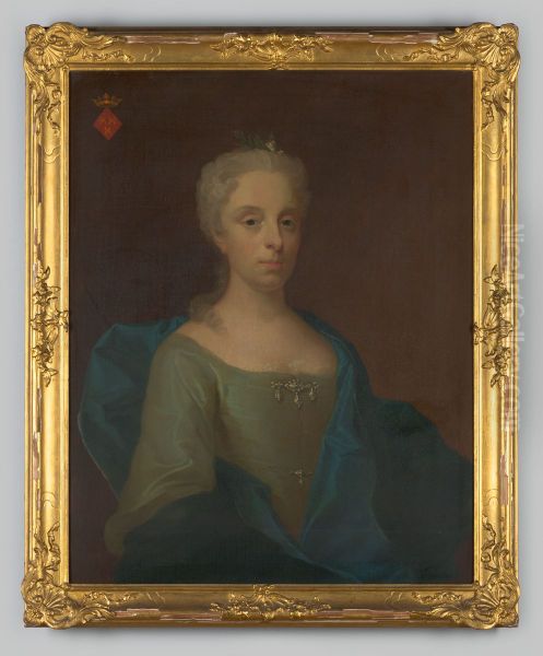 Portret van Sophia Dina de Rovere Oil Painting by Olof Arenius