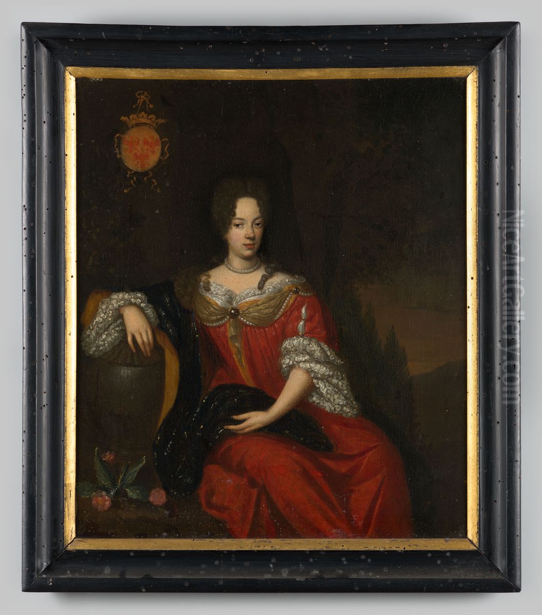 Portrait of Aleida Isabella van Coeverden (.... -1696) Oil Painting by Roelof Koets
