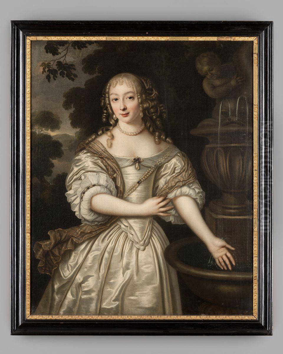 Portret van Sophia Amalia van Nassau Siegen Oil Painting by Pieter Nason