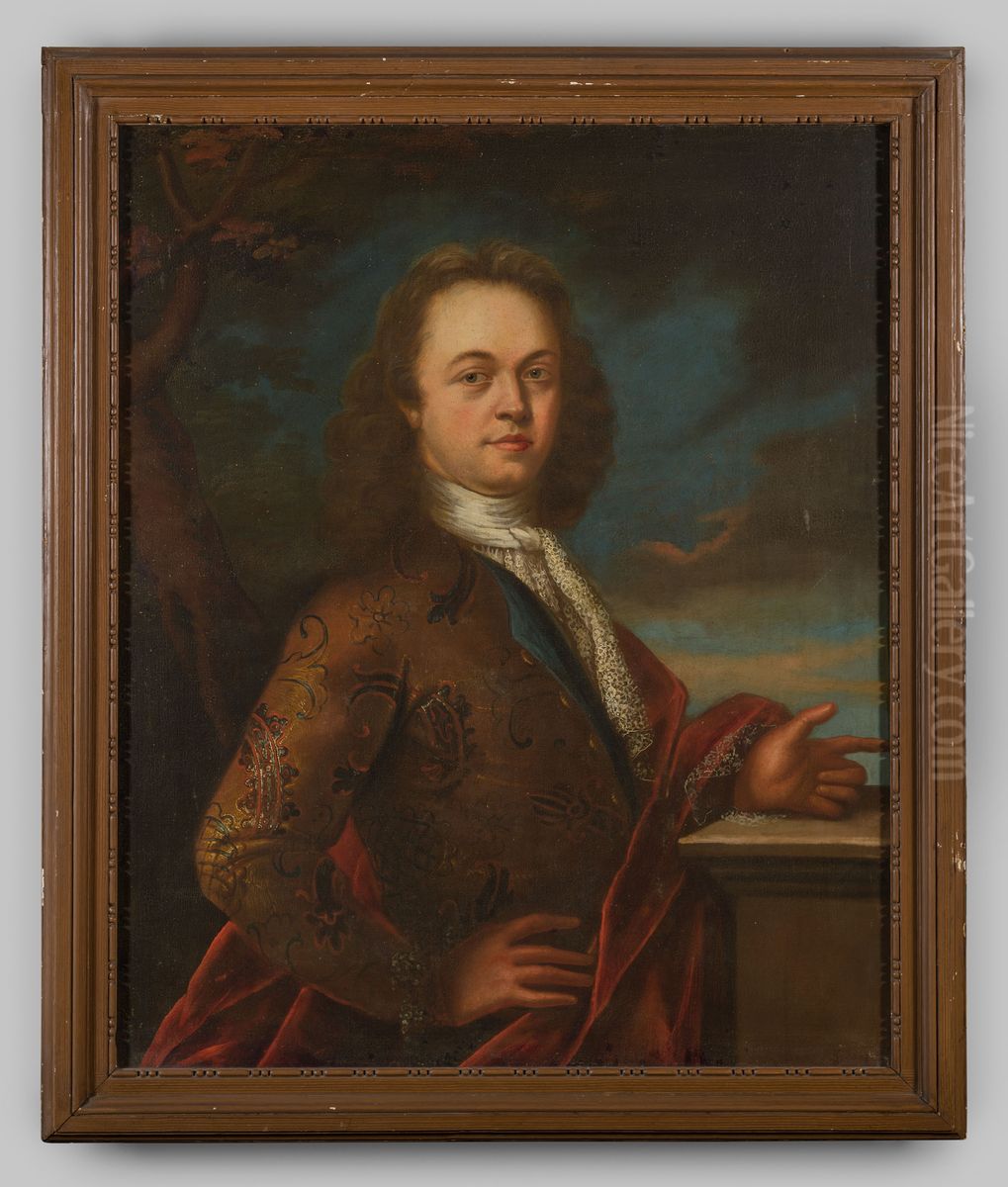 Portrait of Derk de Vree (1676-1743) Oil Painting by Geldersch Landschap en Kasteelen