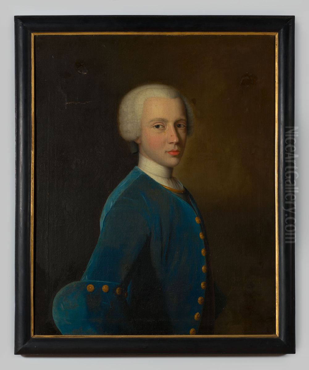 Portrait of a man, probably Hans Willem van Aylva (1722-1751) Oil Painting by Bernard Accama