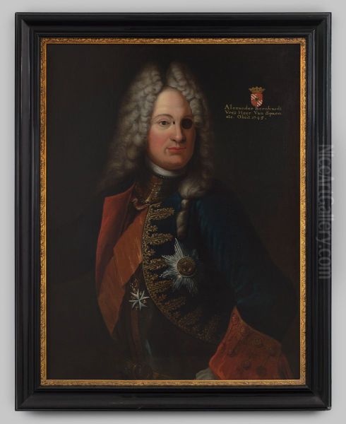 Portret van Alexander Bernhard van Spaen Oil Painting by Geldersch Landschap en Kasteelen