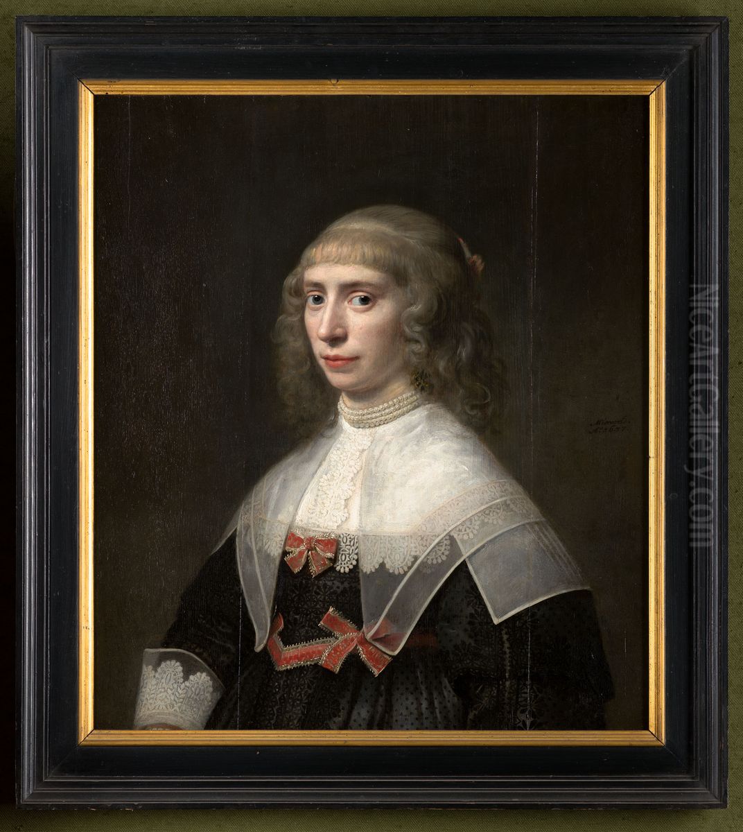 Portret van een onbekende vrouw Oil Painting by Michiel Jansz. van Mierevelt
