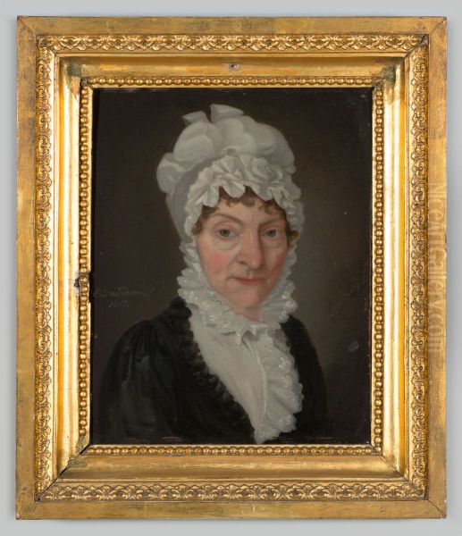 Portret van mogelijk Wilhelmina Johanna Lebuina van Fridagh Oil Painting by Ezechiel Davidson