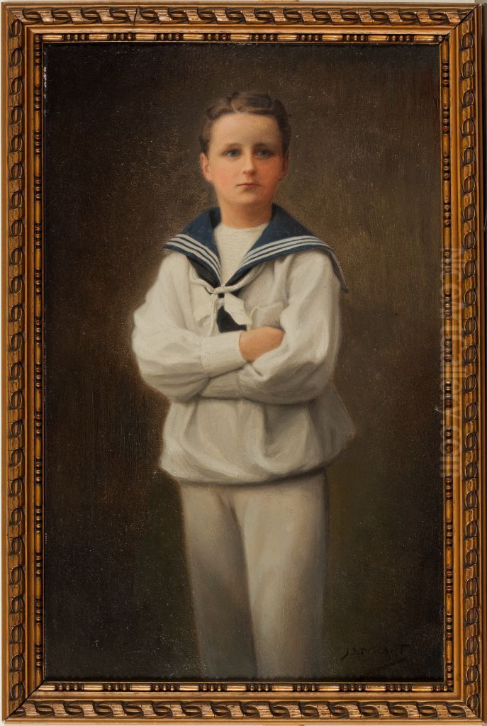 Portrait of Adolf Frederik Willem Lodewijk baron van Pallandt (1899-1911) Oil Painting by Jean Discart