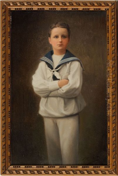 Kinderportret van Adolf Frederik Willem Lodewijk Jacob baron van Pallandt Oil Painting by Jean Discart